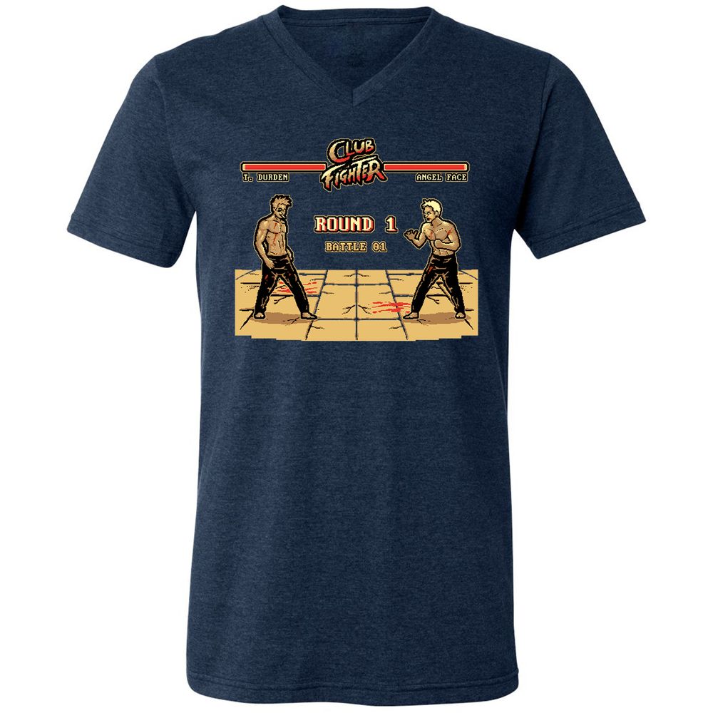 Unisex V-Neck T-Shirt - YW5DZ948 - Heather Navy - 15