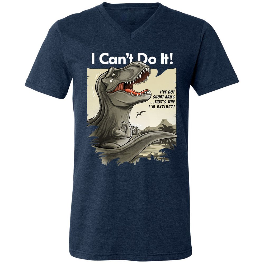 Unisex V-Neck T-Shirt - 2GM9G4FB - Heather Navy - 15