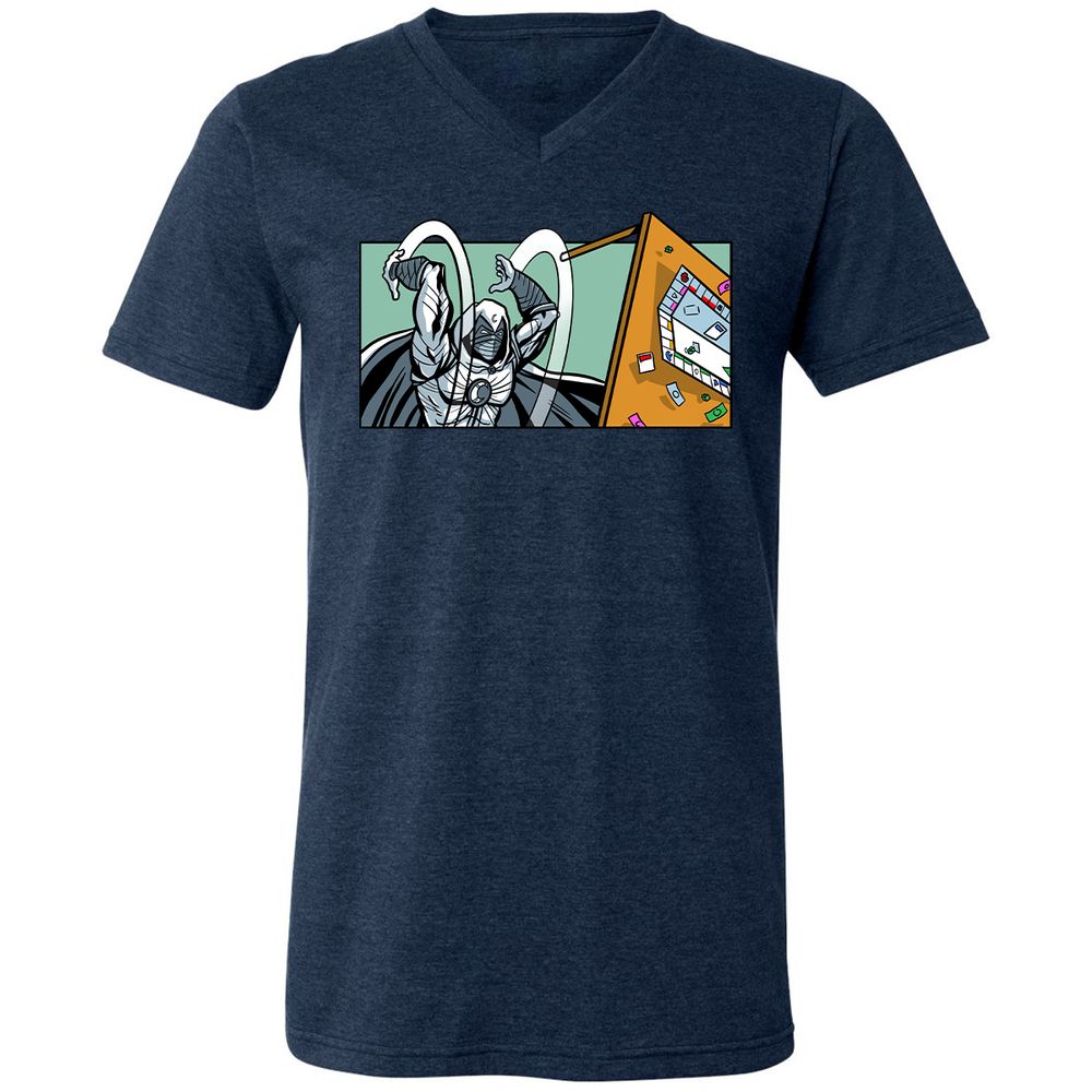 Unisex V-Neck T-Shirt - DVF36SGS - Heather Navy - 15