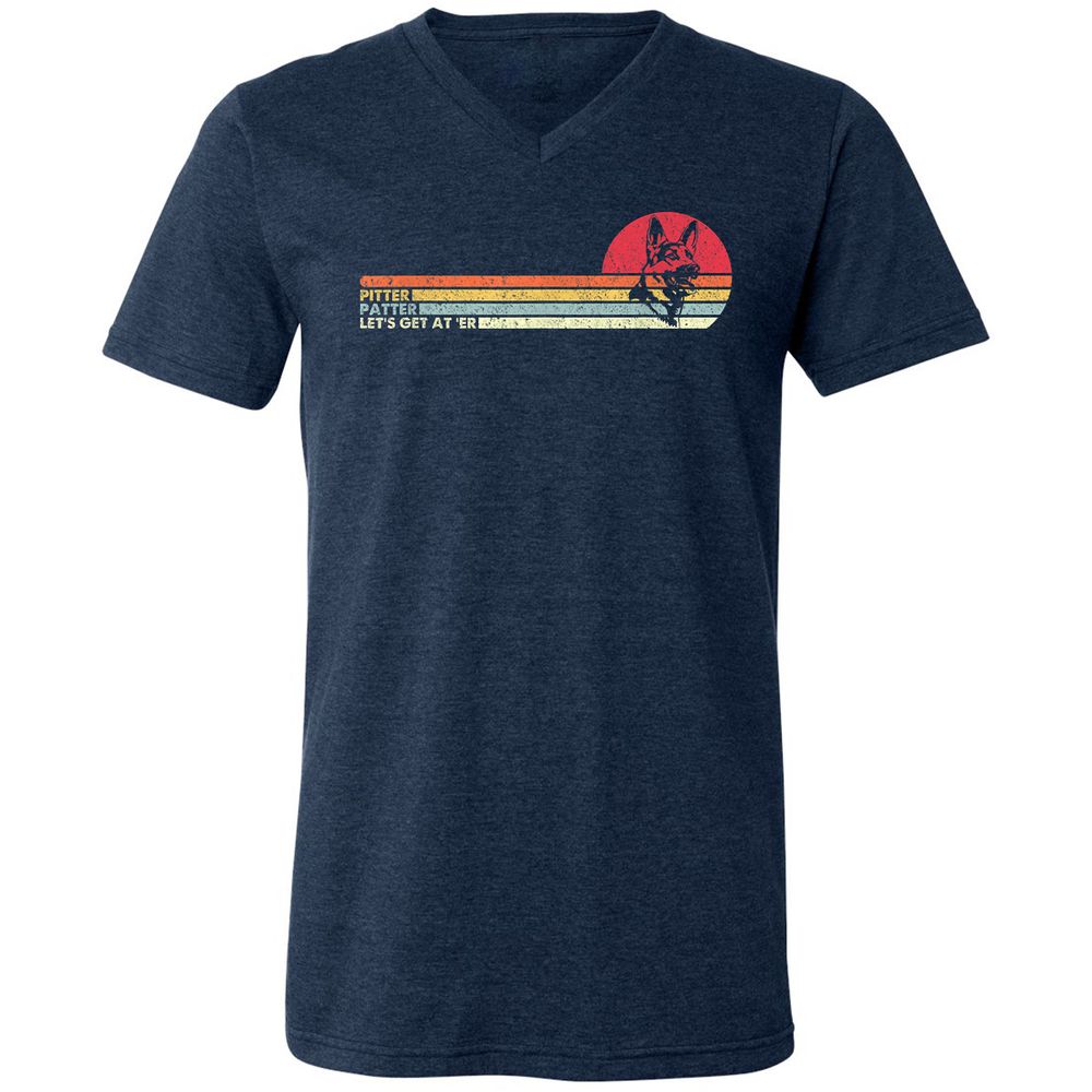 Unisex V-Neck T-Shirt - NK9V5LD3 - Heather Navy - 15