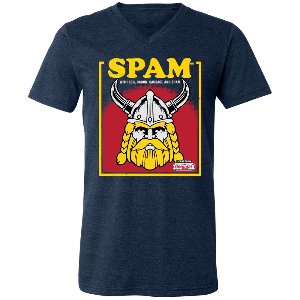 Unisex V-Neck T-Shirt - 2CVFT3V8 - Heather Navy - 15