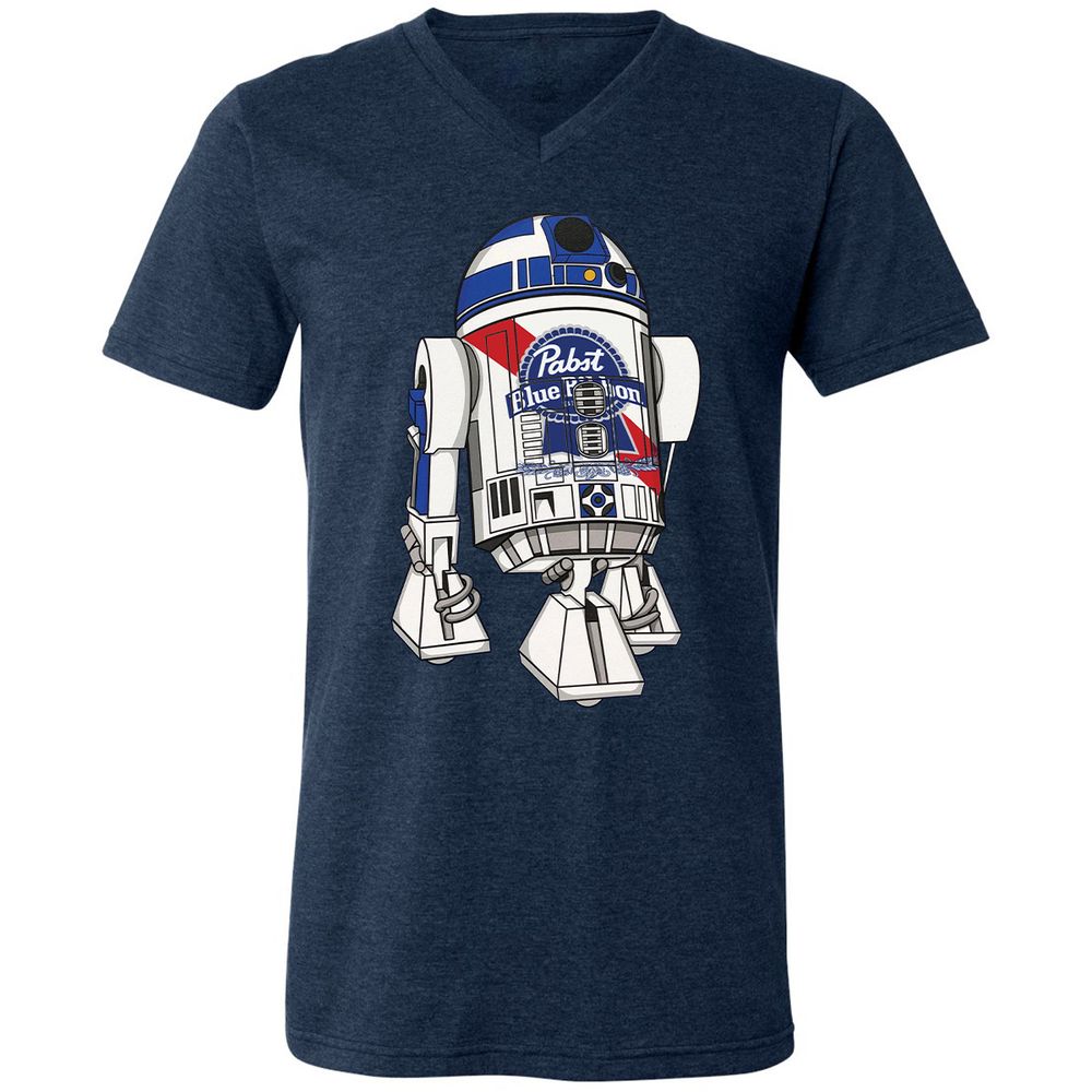 Unisex V-Neck T-Shirt - P7GZ5L2F - Heather Navy - 15