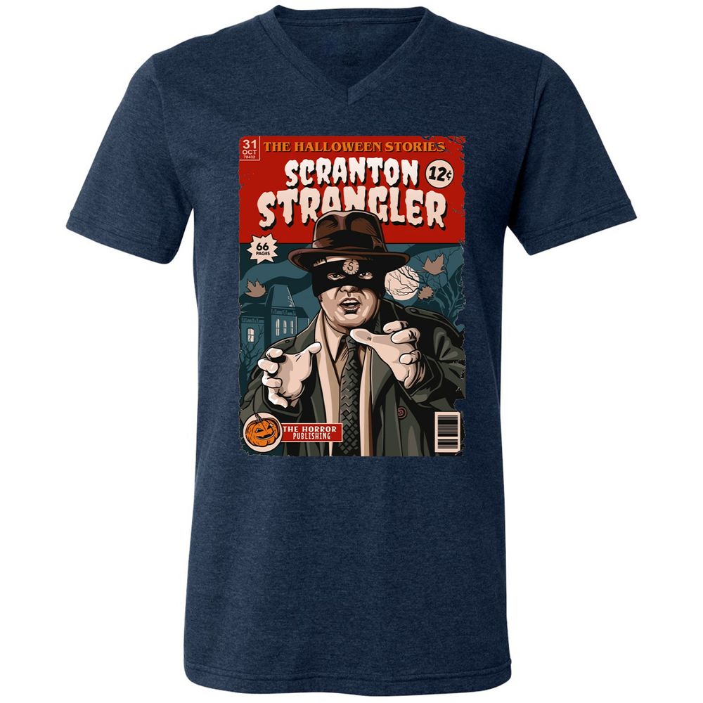 Unisex V-Neck T-Shirt - JZ21DRKZ - Heather Navy - 15