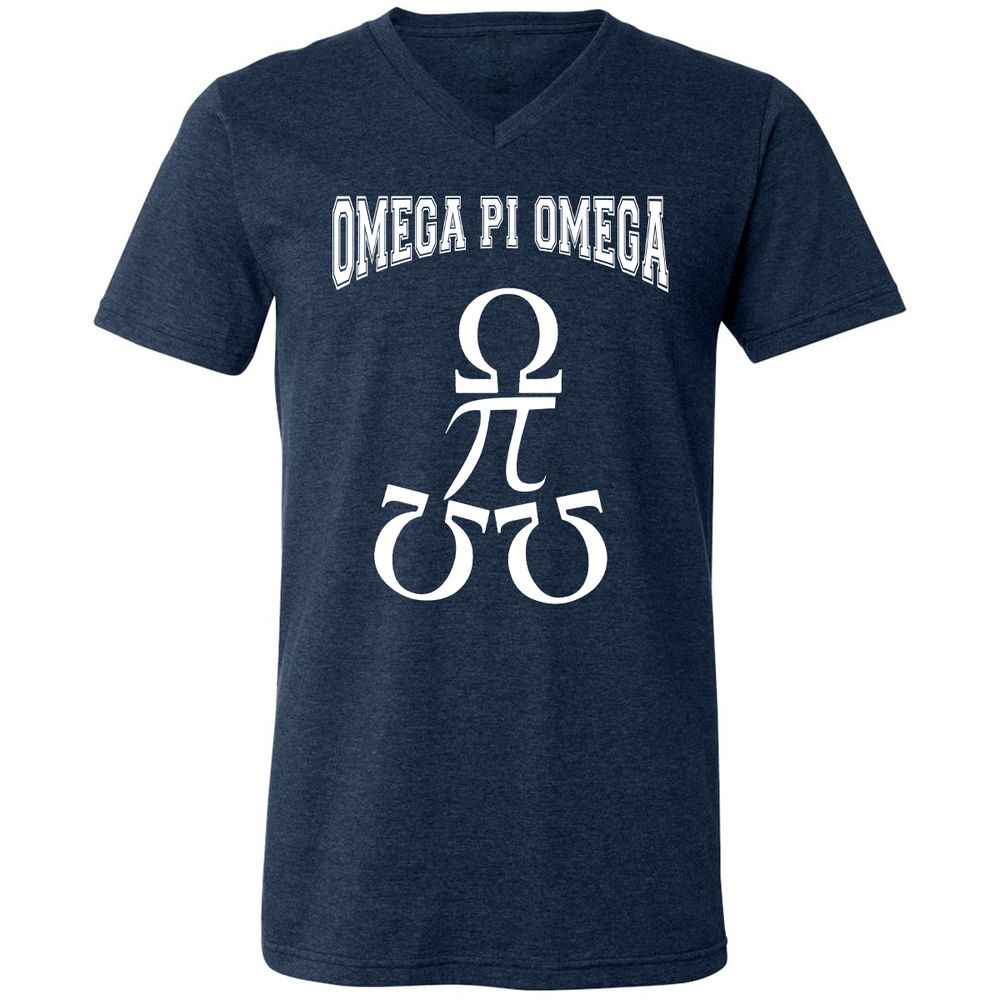 Unisex V-Neck T-Shirt - MTV8D1KS - Heather Navy - 15