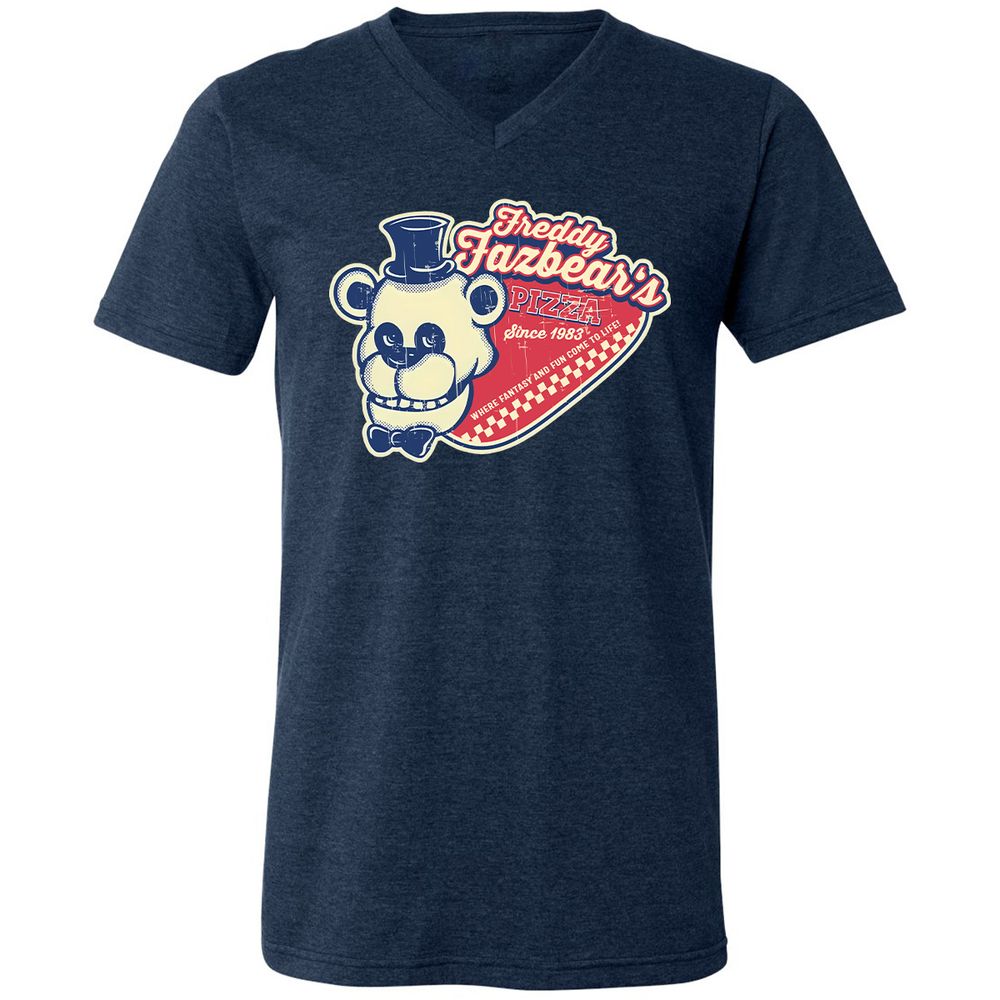 Unisex V-Neck T-Shirt - V9PK881G - Heather Navy - 15