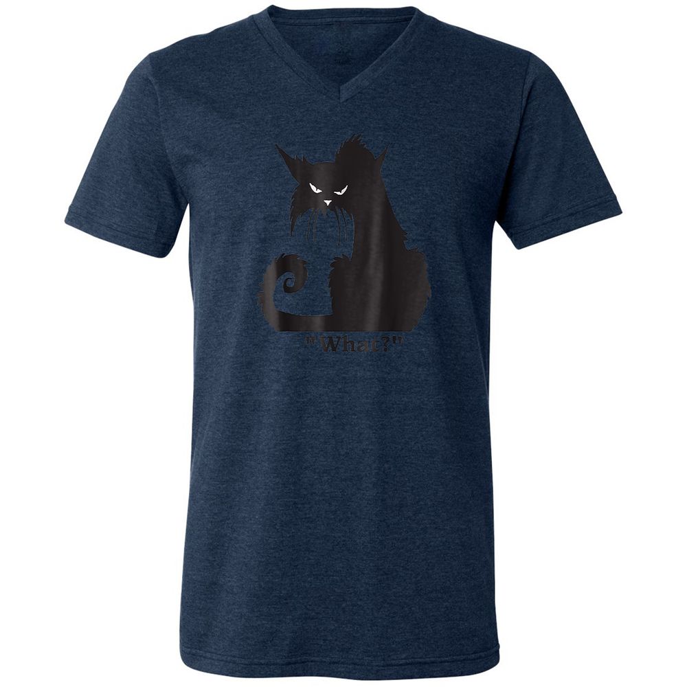 Unisex V-Neck T-Shirt - KK4B7PCS - Heather Navy - 15