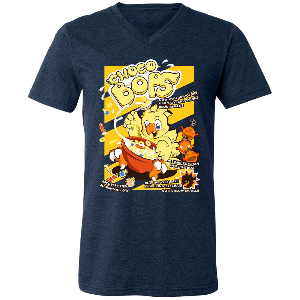 Unisex V-Neck T-Shirt - T949KV4V - Heather Navy - 15