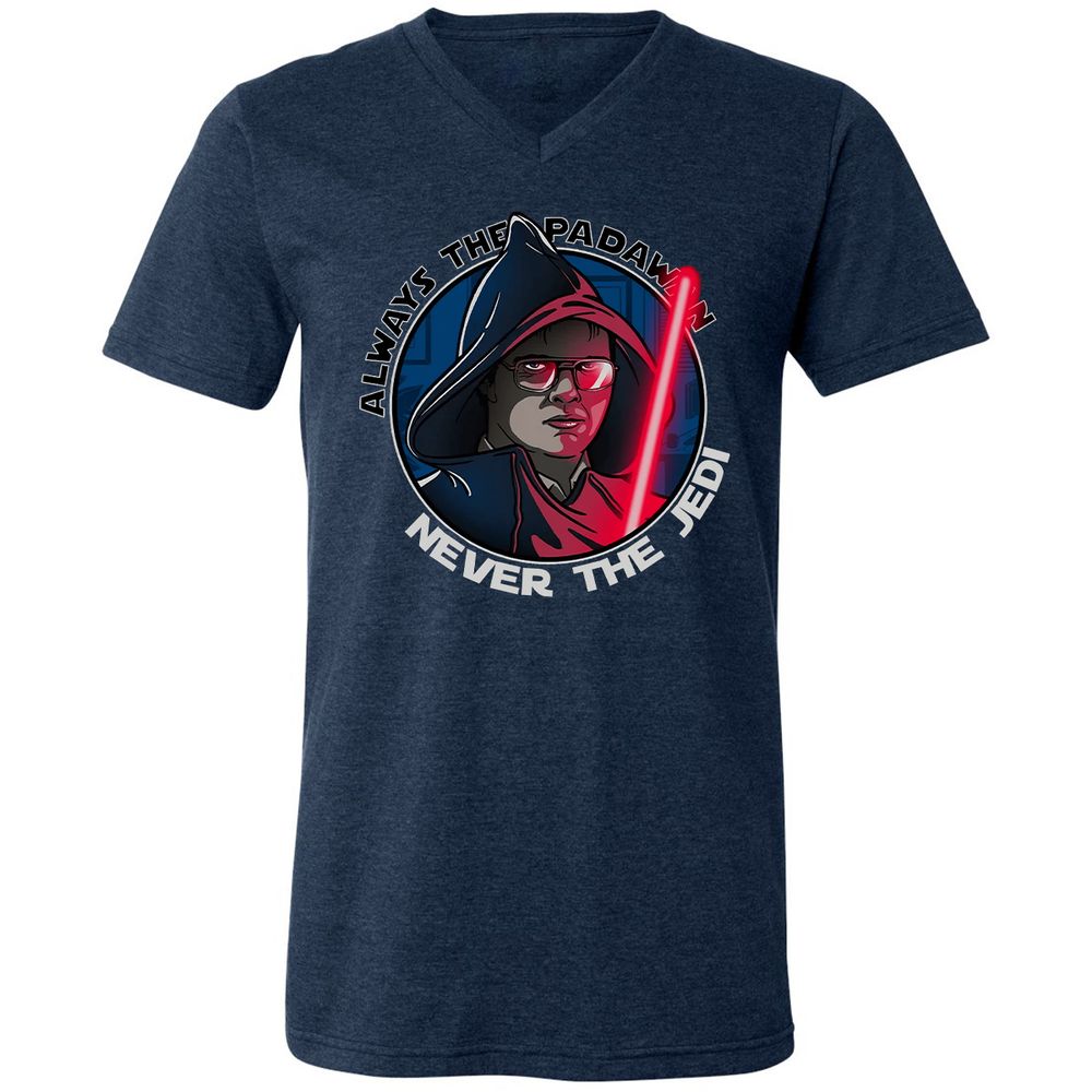 Unisex V-Neck T-Shirt - C5FKZ32J - Heather Navy - 15