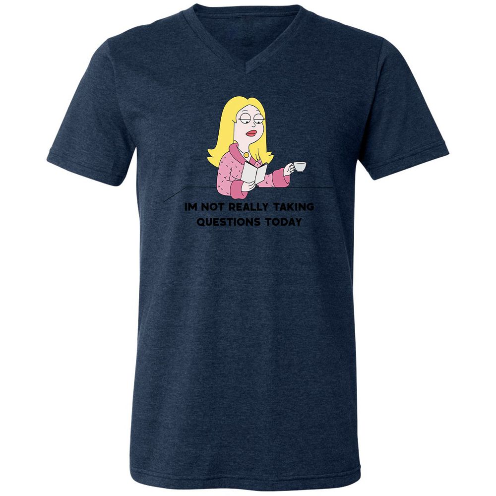 Unisex V-Neck T-Shirt - Z261ZKDU - Heather Navy - 15