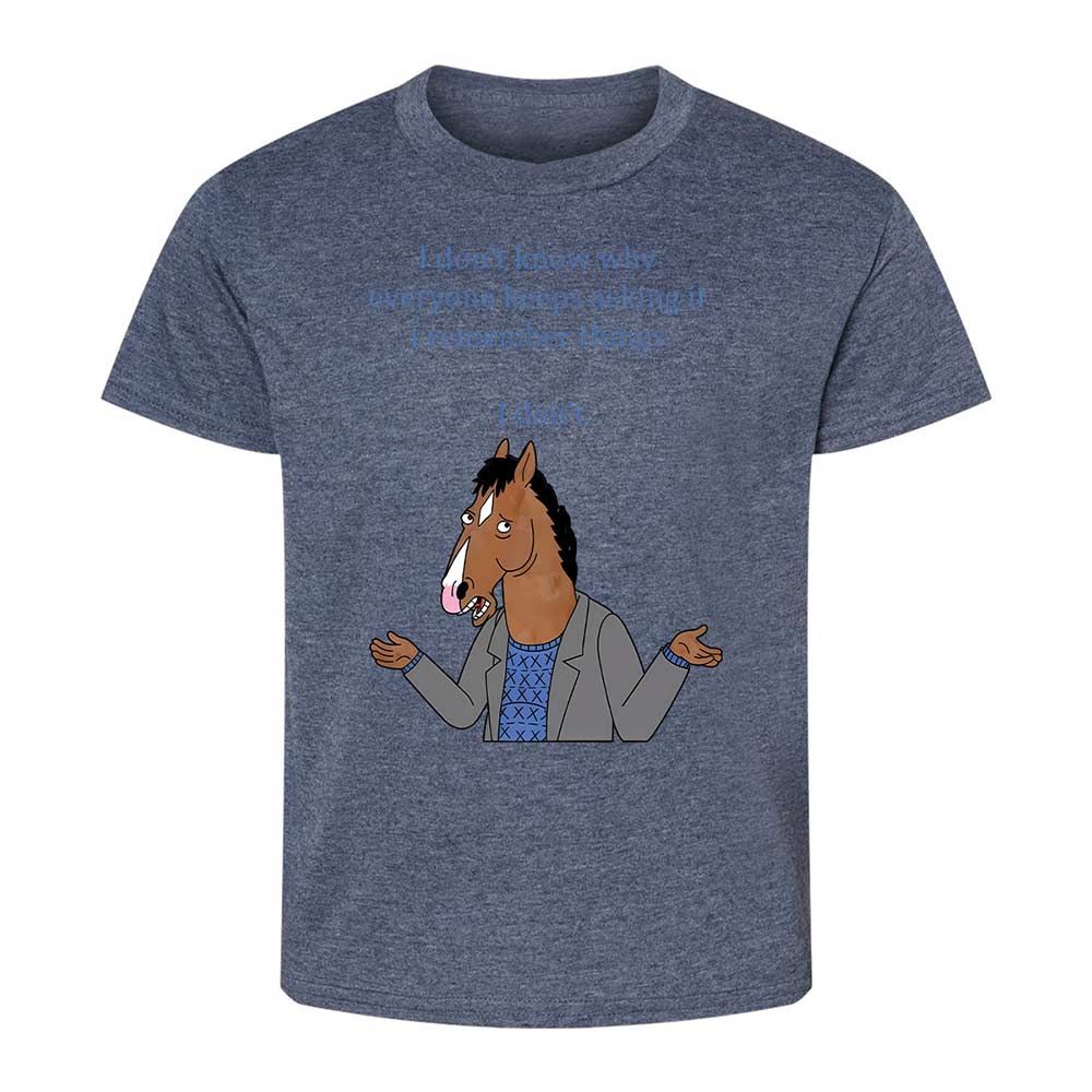 Kids T-Shirt - SKNK7T6Z - Heather Navy - 15