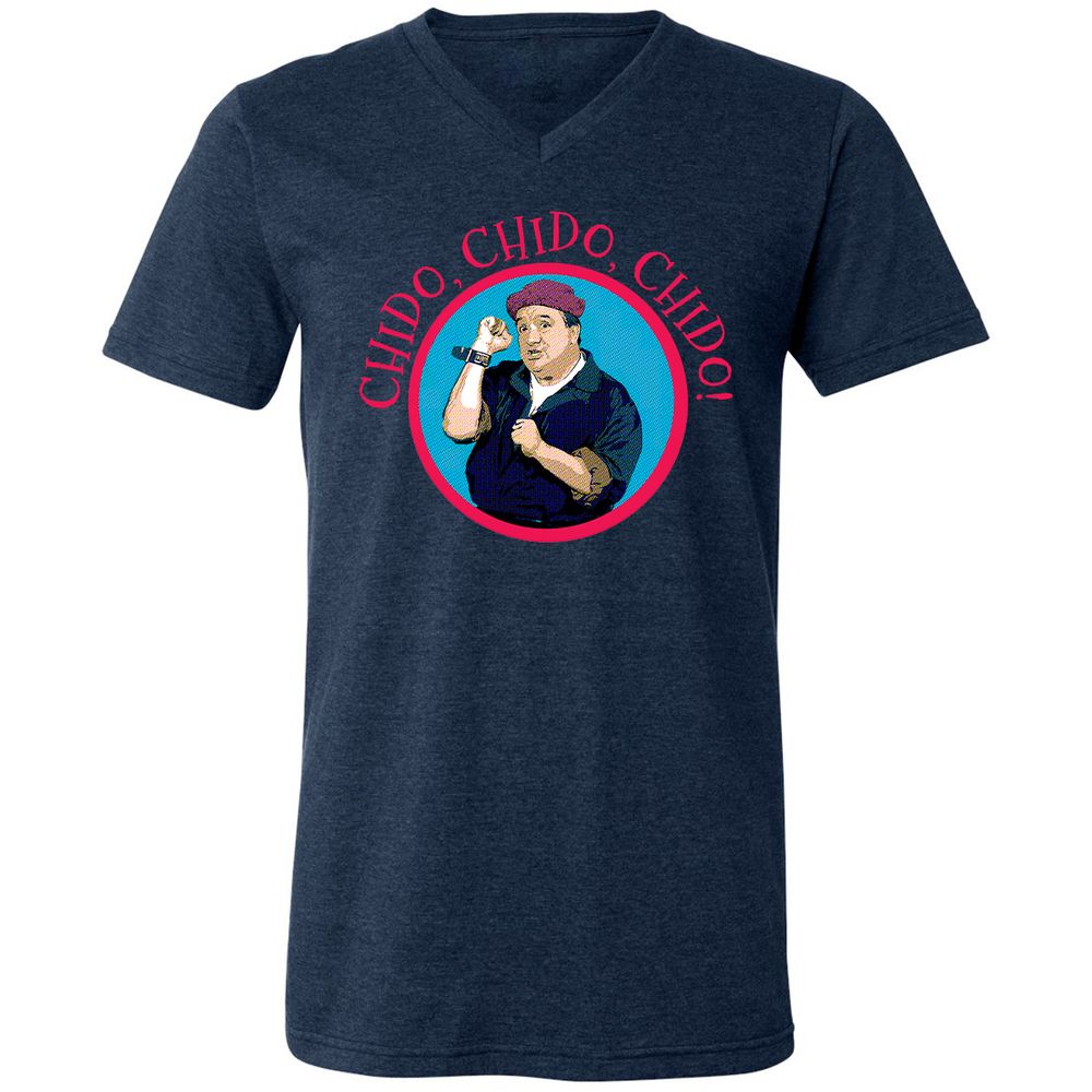 Unisex V-Neck T-Shirt - JVBUAUHU - Heather Navy - 15