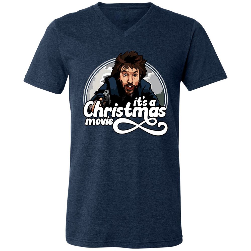 Unisex V-Neck T-Shirt - 2F8ERZPU - Heather Navy - 15