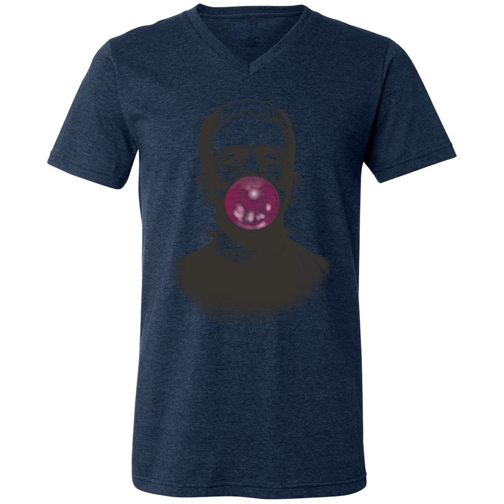 Unisex V-Neck T-Shirt - 8R3XPLVB - Heather Navy - 15