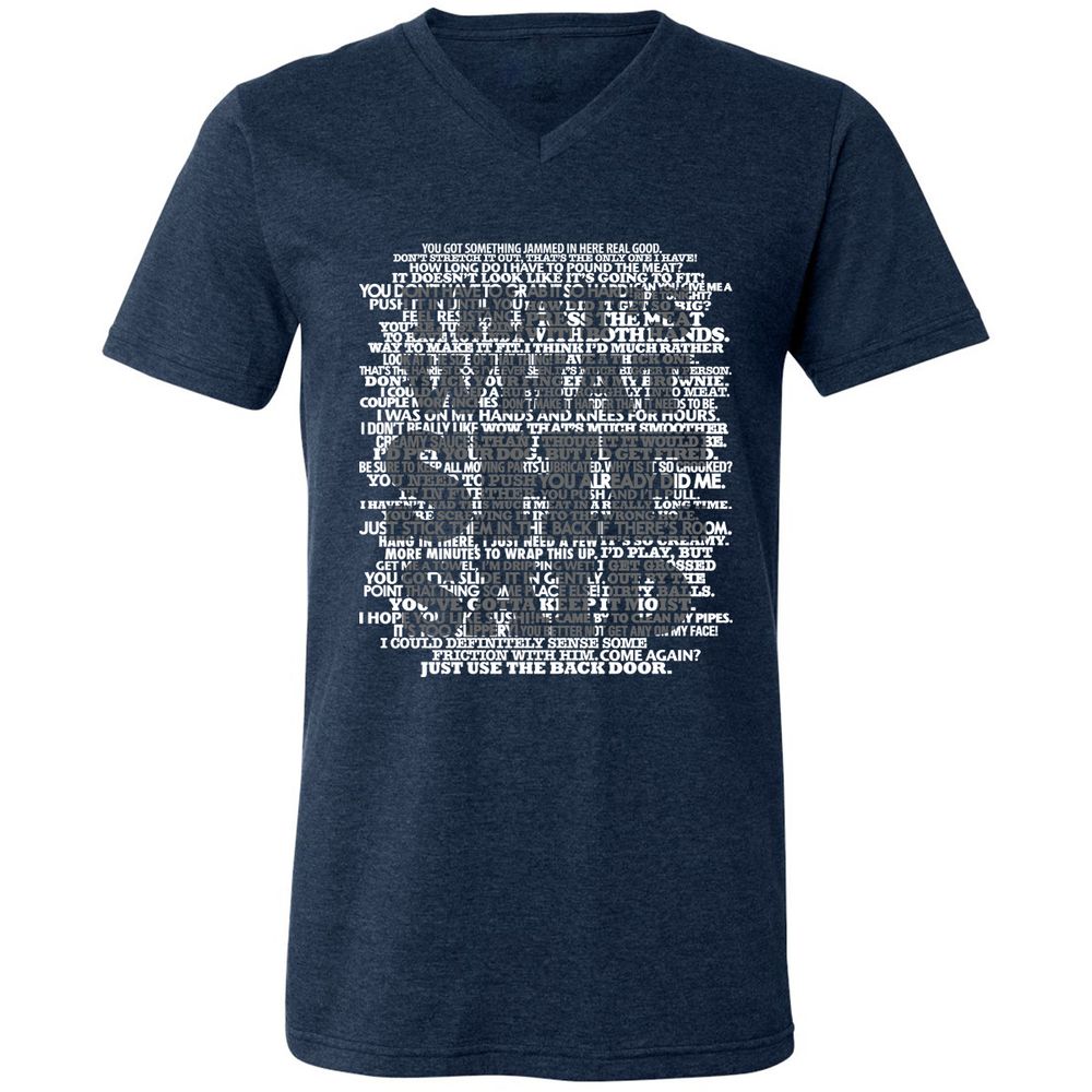 Unisex V-Neck T-Shirt - DCRLNSCA - Heather Navy - 15