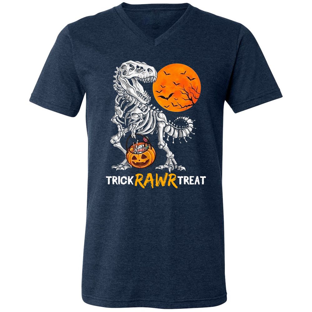 Unisex V-Neck T-Shirt - TMWDPDC1 - Heather Navy - 15
