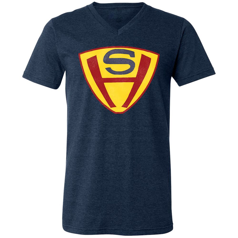 Unisex V-Neck T-Shirt - EDFF33LW - Heather Navy - 15