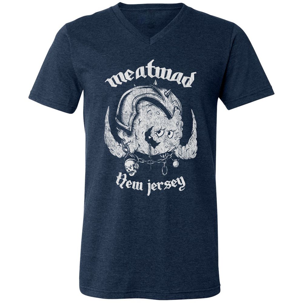 Unisex V-Neck T-Shirt - 8HRTE1TP - Heather Navy - 15