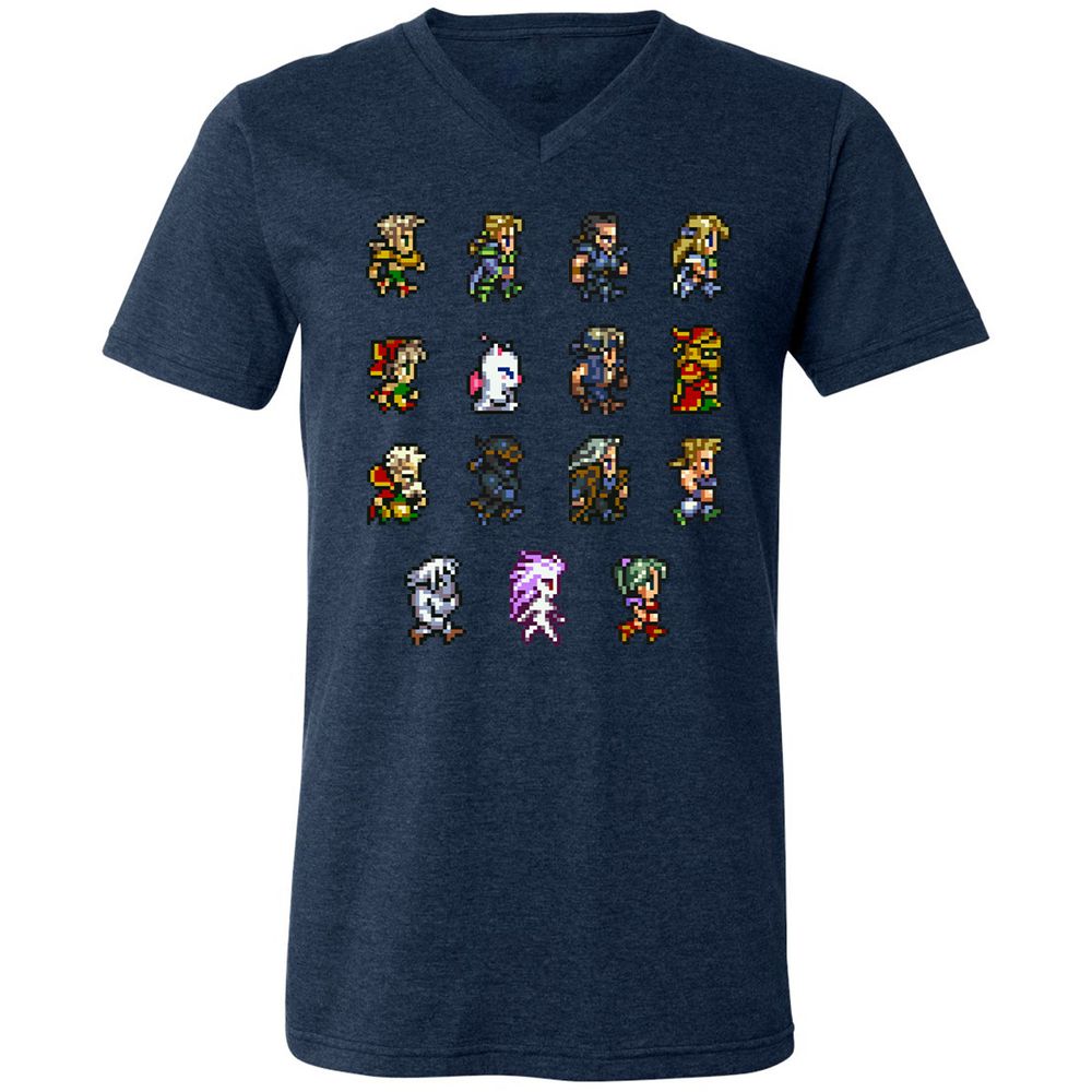 Unisex V-Neck T-Shirt - GWHGG4S7 - Heather Navy - 15
