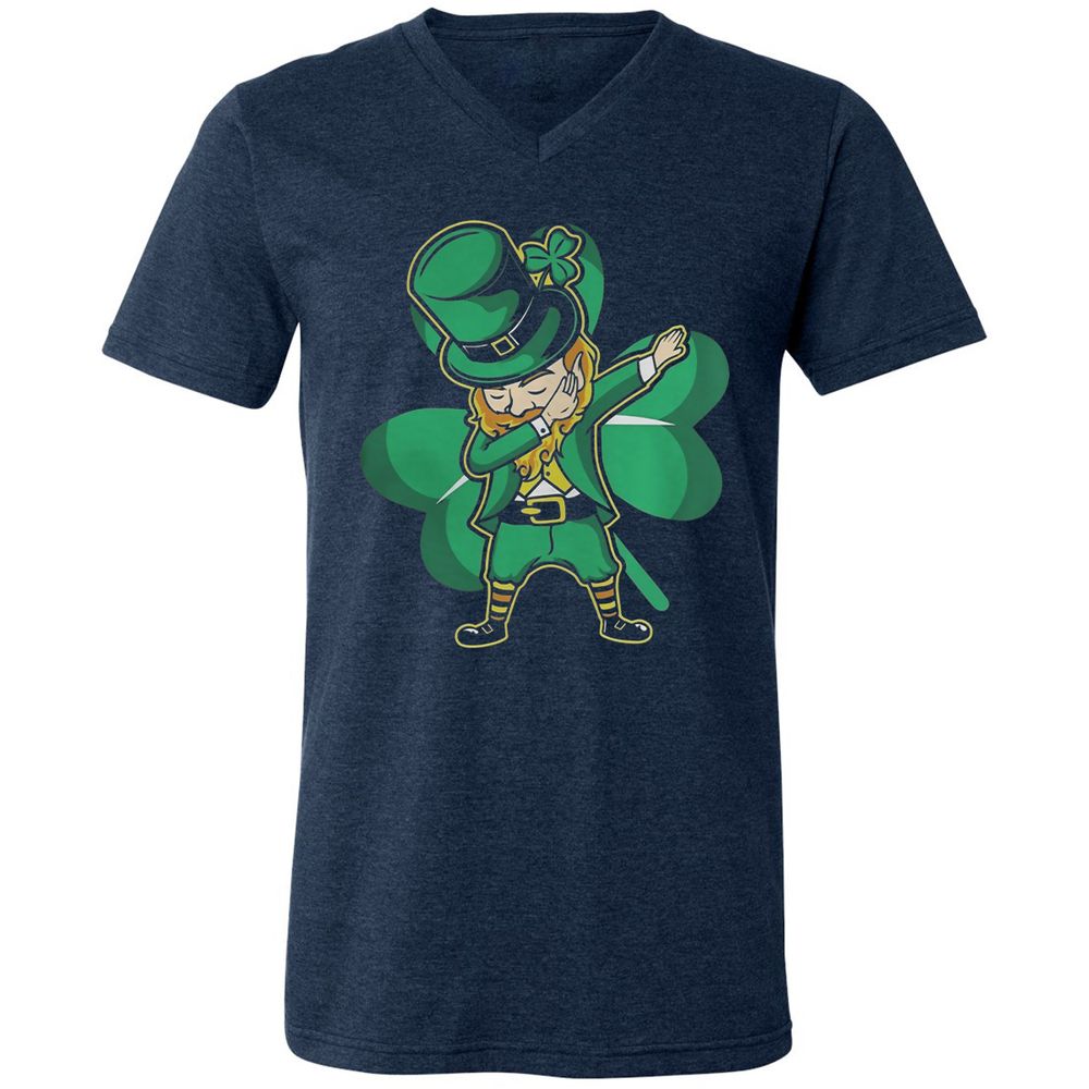 Unisex V-Neck T-Shirt - TC7FTDDD - Heather Navy - 15