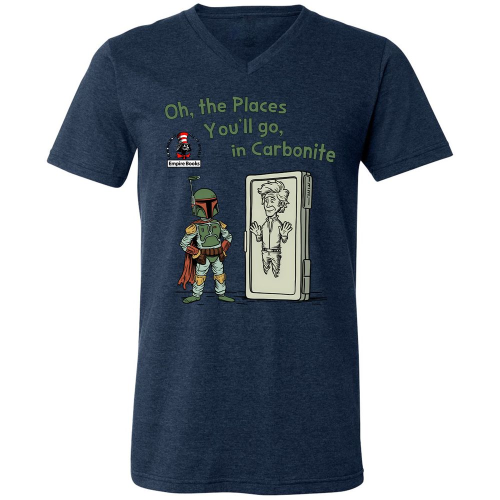 Unisex V-Neck T-Shirt - 1AVBPXN4 - Heather Navy - 15