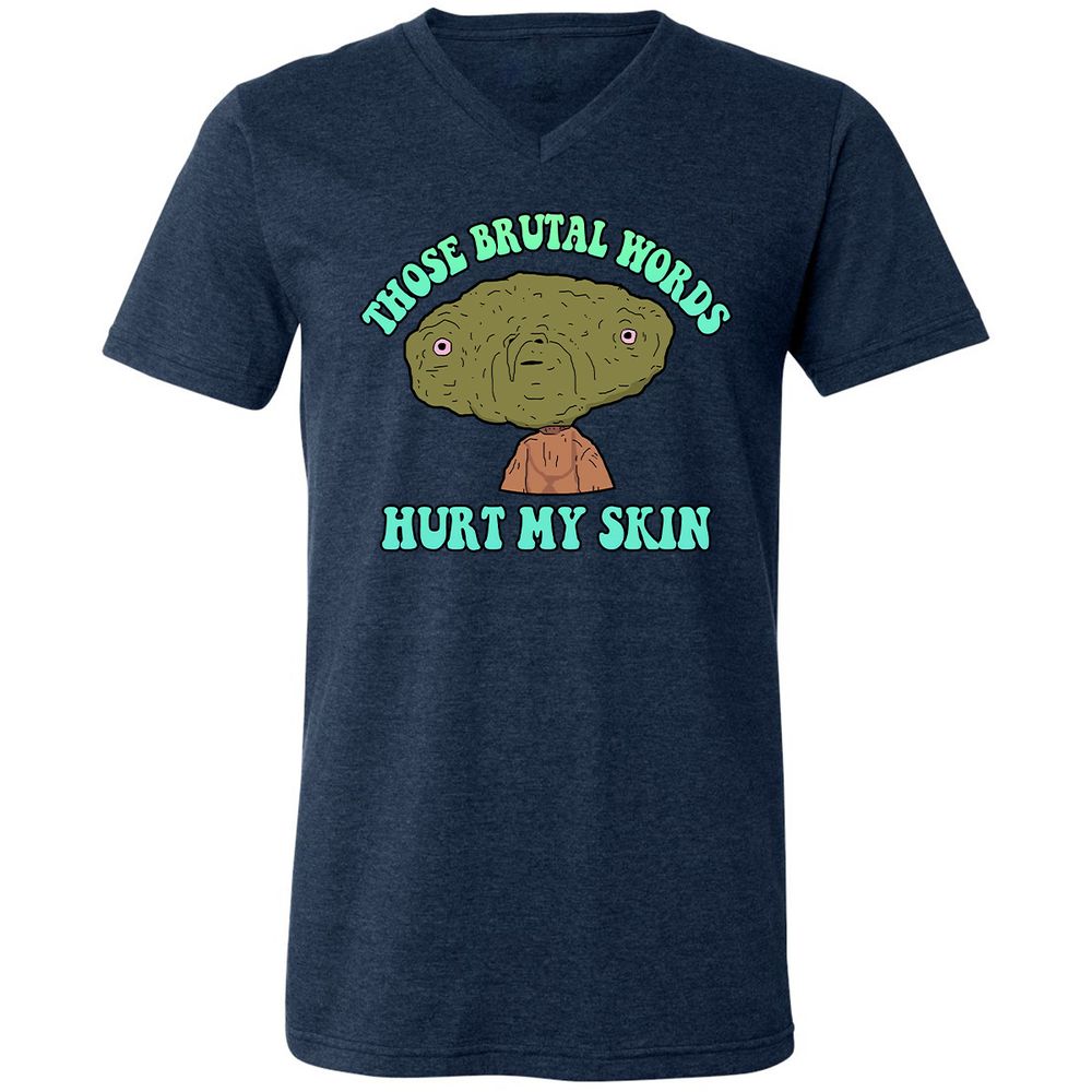 Unisex V-Neck T-Shirt - 7T91GTE2 - Heather Navy - 15