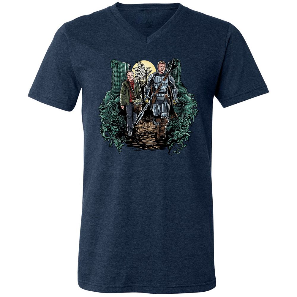Unisex V-Neck T-Shirt - 9PPAVAVS - Heather Navy - 15