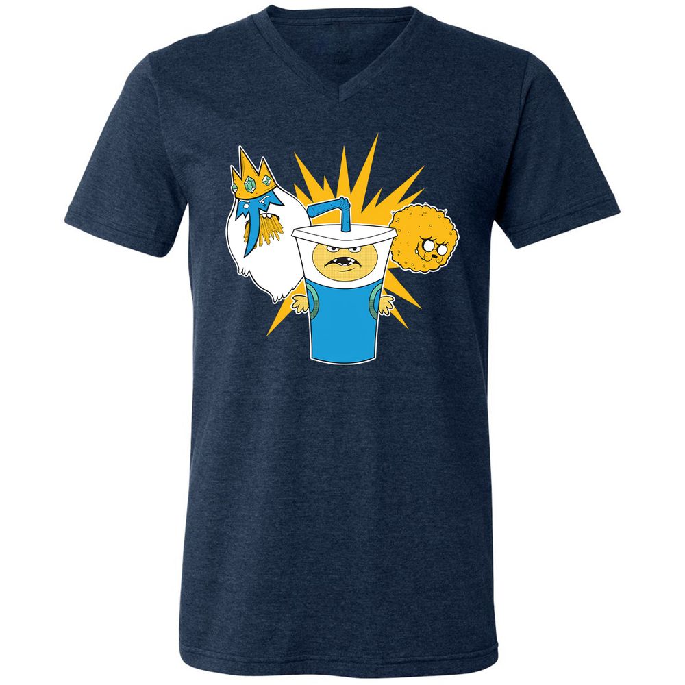 Unisex V-Neck T-Shirt - 2EDM1DWG - Heather Navy - 15