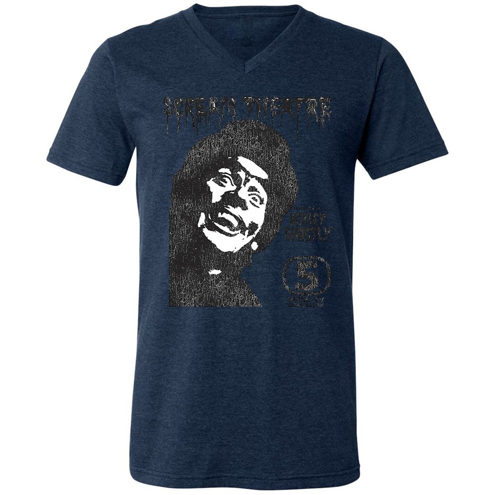 Unisex V-Neck T-Shirt - WMJN9KVP - Heather Navy - 15