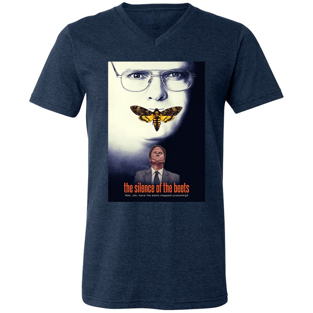 Unisex V-Neck T-Shirt - GX6E1ETV - Heather Navy - 15