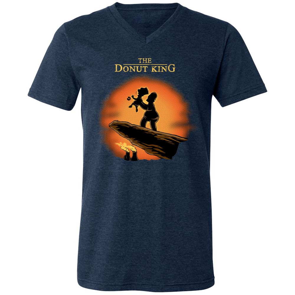 Unisex V-Neck T-Shirt - UKW2X34Z - Heather Navy - 15