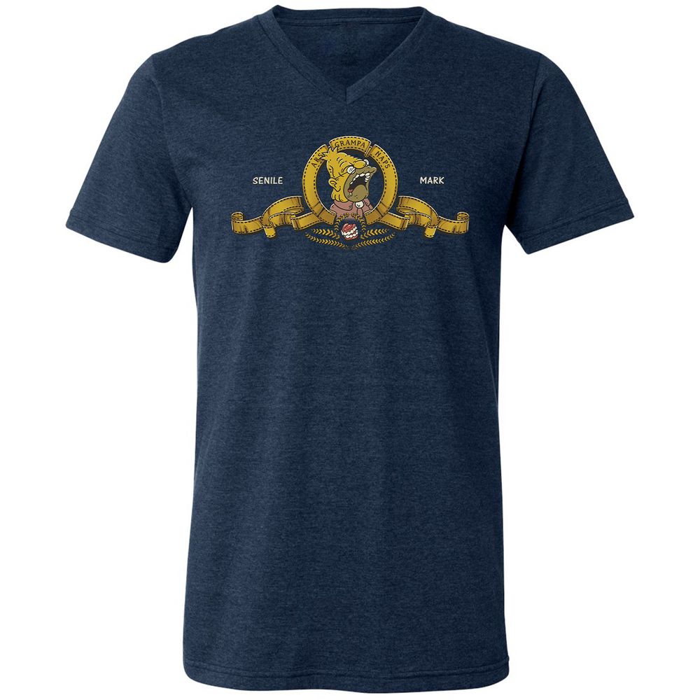 Unisex V-Neck T-Shirt - 25UAP1FJ - Heather Navy - 15