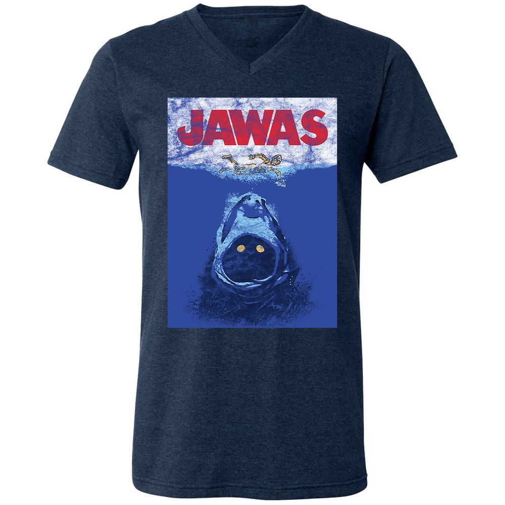 Unisex V-Neck T-Shirt - BYZG3GRD - Heather Navy - 15