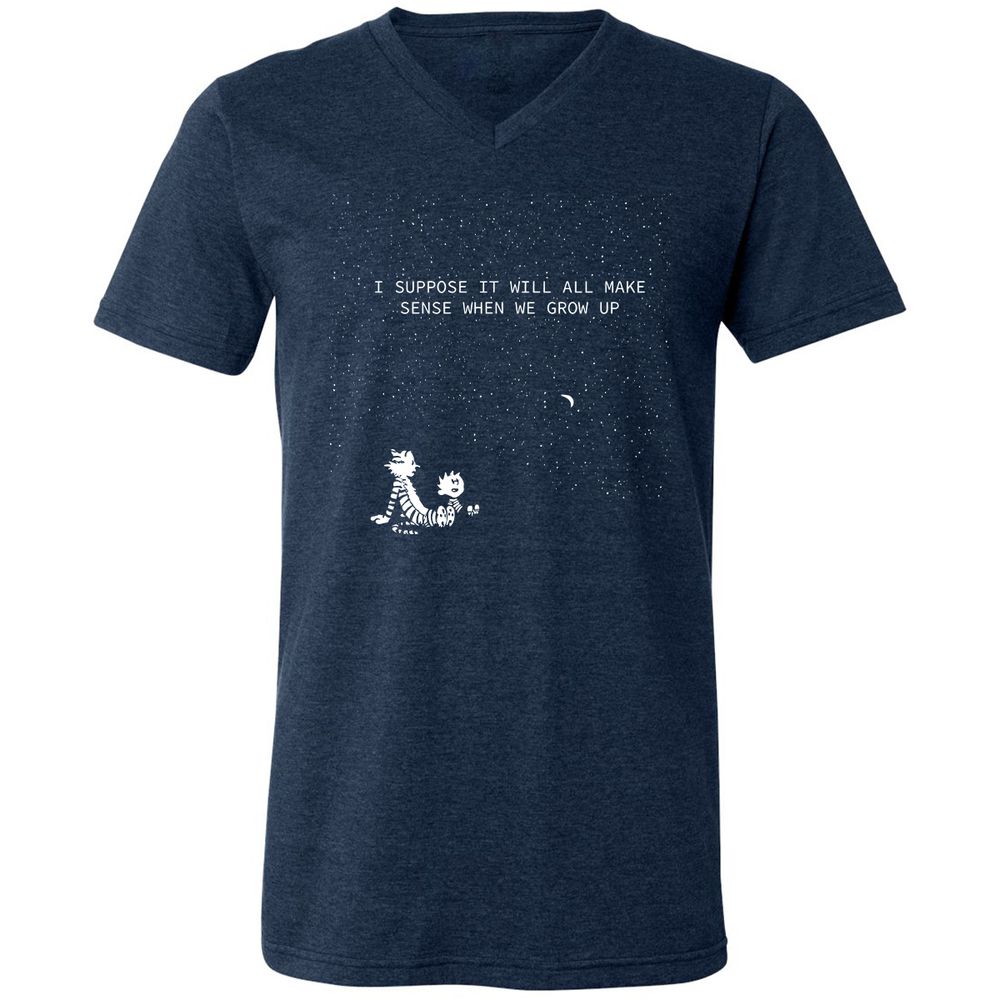 Calvin and Hobbes Stars - Heather Navy - 15