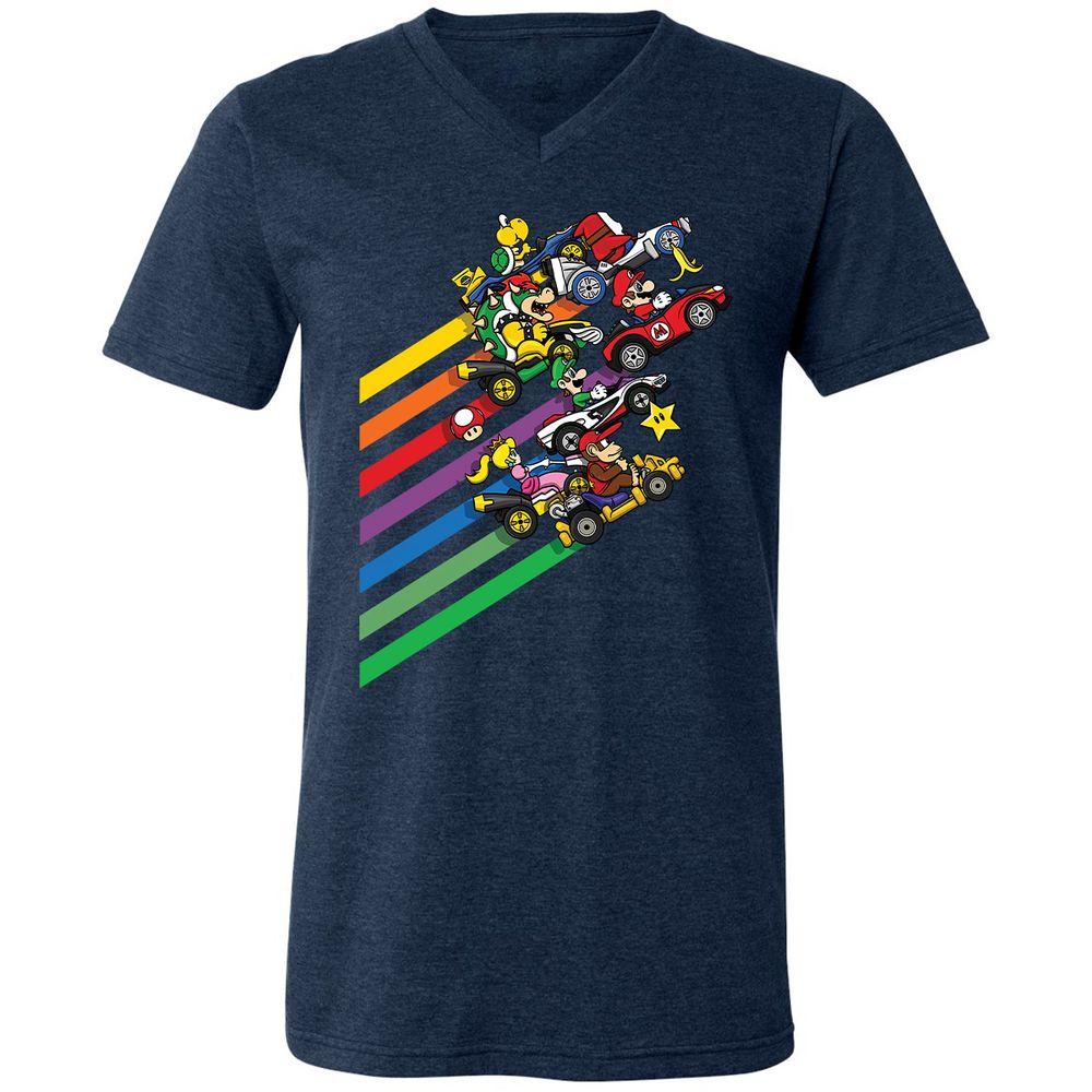 Unisex V-Neck T-Shirt - FB6G6S4G - Heather Navy - 15