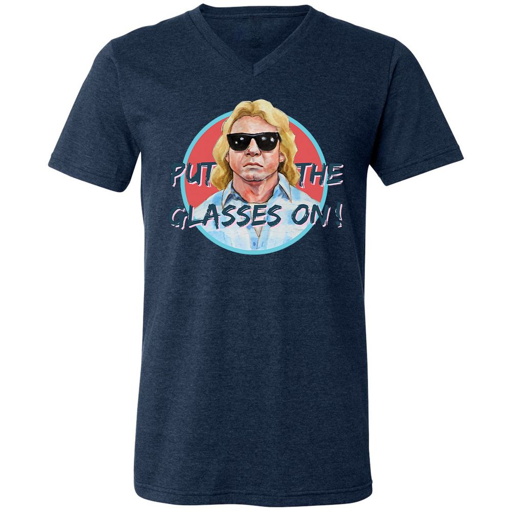 Unisex V-Neck T-Shirt - KWAY1NN6 - Heather Navy - 15