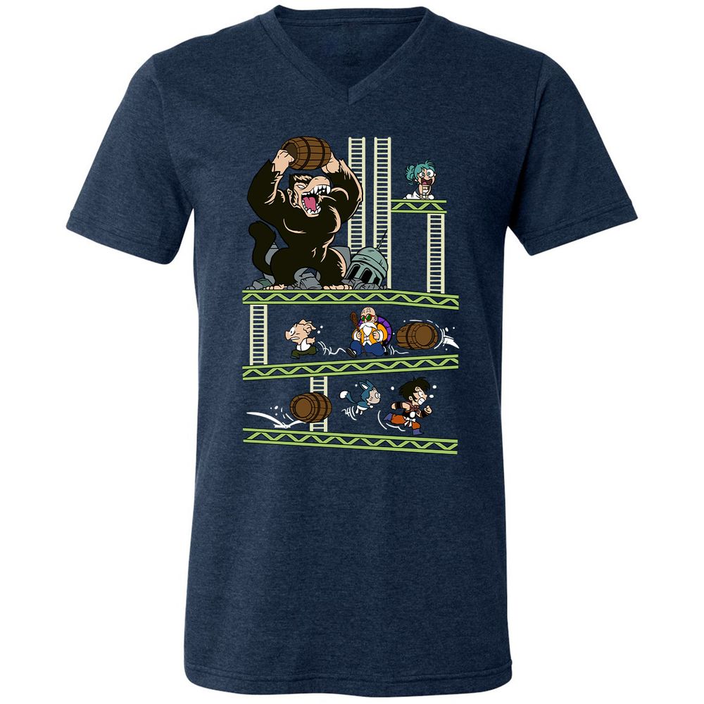 Unisex V-Neck T-Shirt - Z6EZC731 - Heather Navy - 15