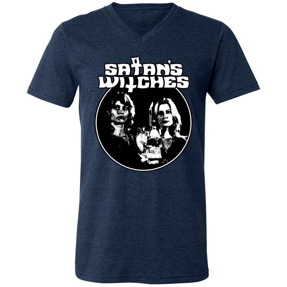 Unisex V-Neck T-Shirt - ZT5M5KW8 - Heather Navy - 15