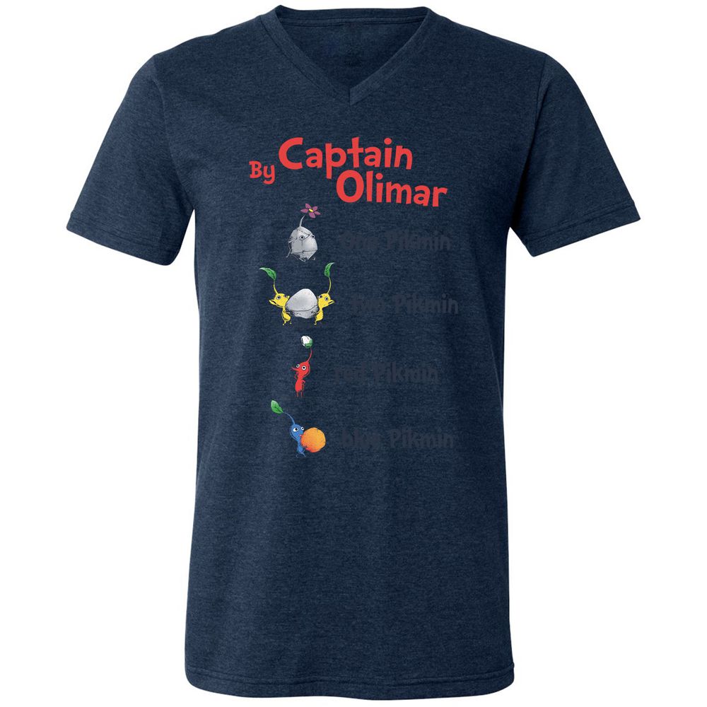 Unisex V-Neck T-Shirt - KH8FSEPL - Heather Navy - 15