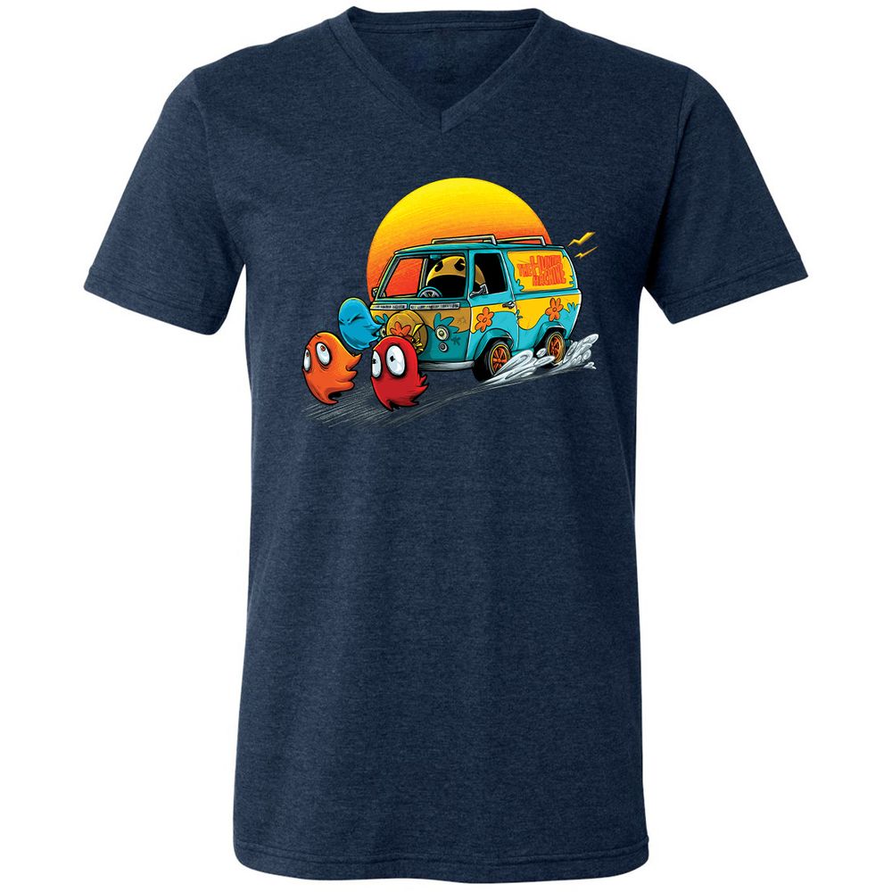 Unisex V-Neck T-Shirt - YPDMZD8W - Heather Navy - 15