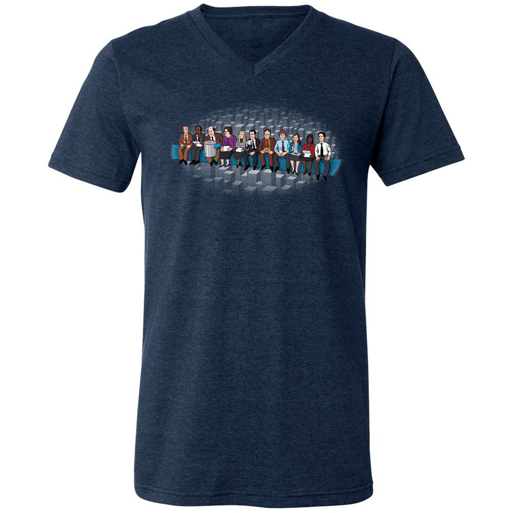 Unisex V-Neck T-Shirt - JWTS2CKX - Heather Navy - 15