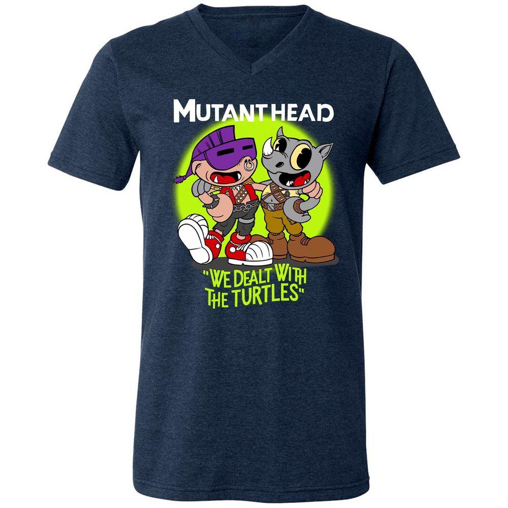 Unisex V-Neck T-Shirt - FA8LTXUK - Heather Navy - 15