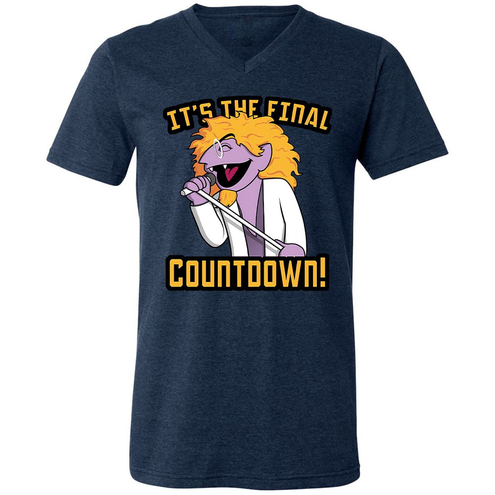 Unisex V-Neck T-Shirt - MUJE76XH - Heather Navy - 15