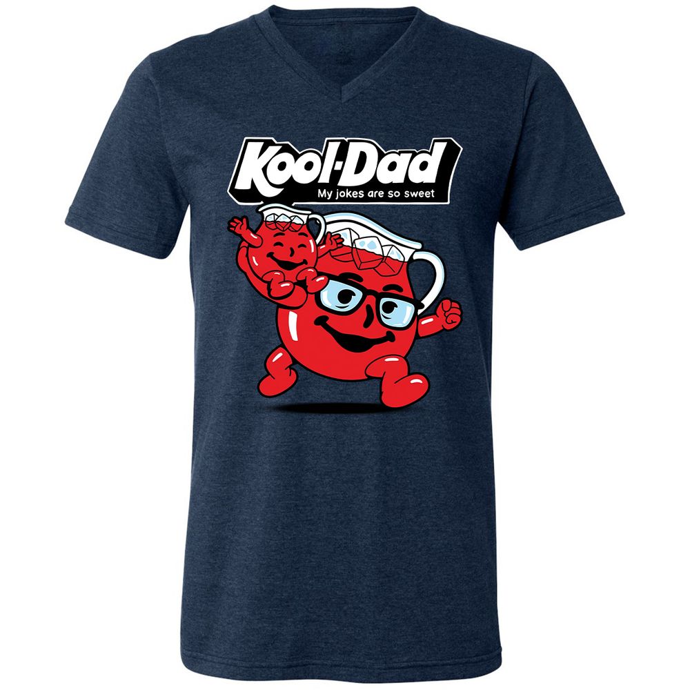 Unisex V-Neck T-Shirt - 8PN64PJ9 - Heather Navy - 15