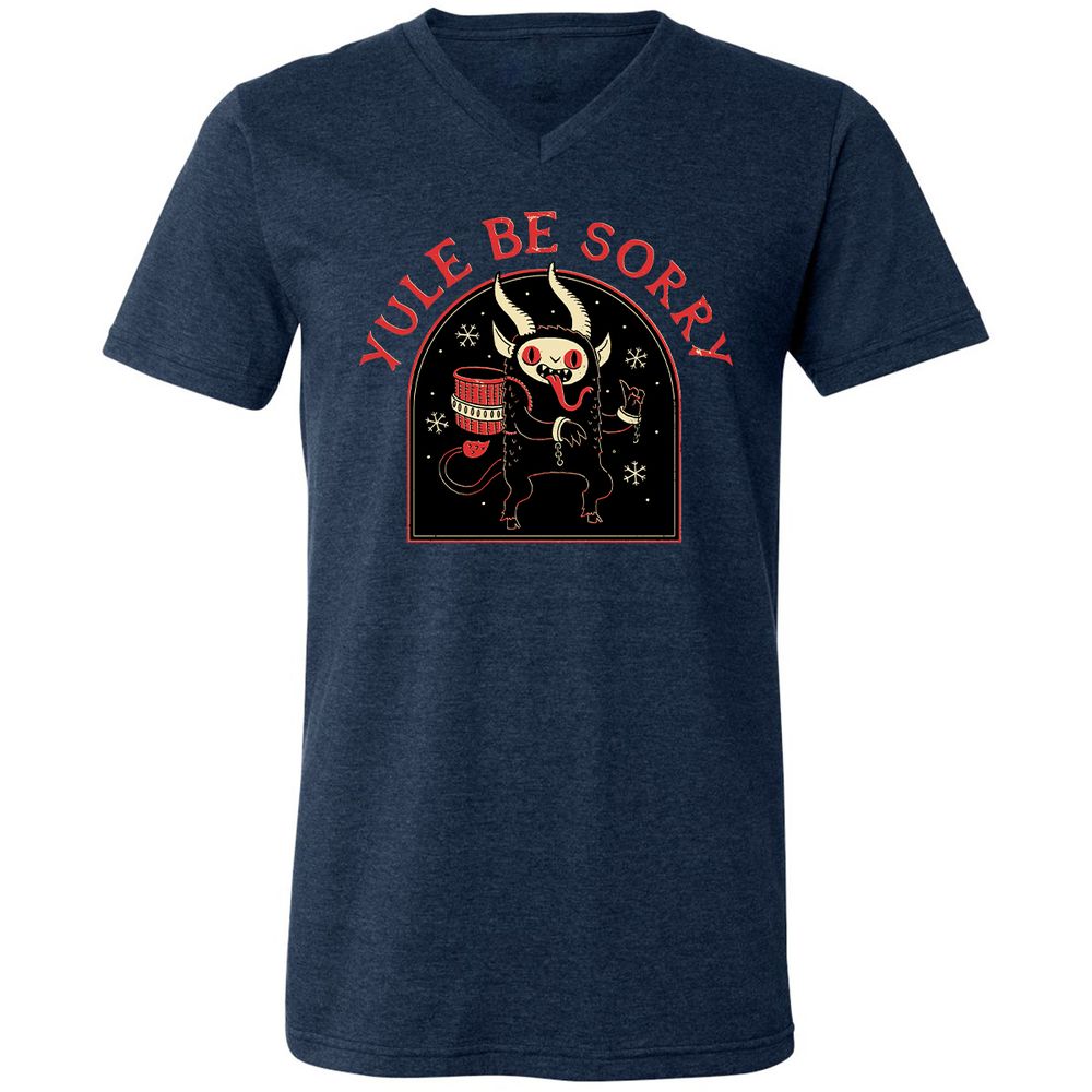 Unisex V-Neck T-Shirt - AU6GV39A - Heather Navy - 15