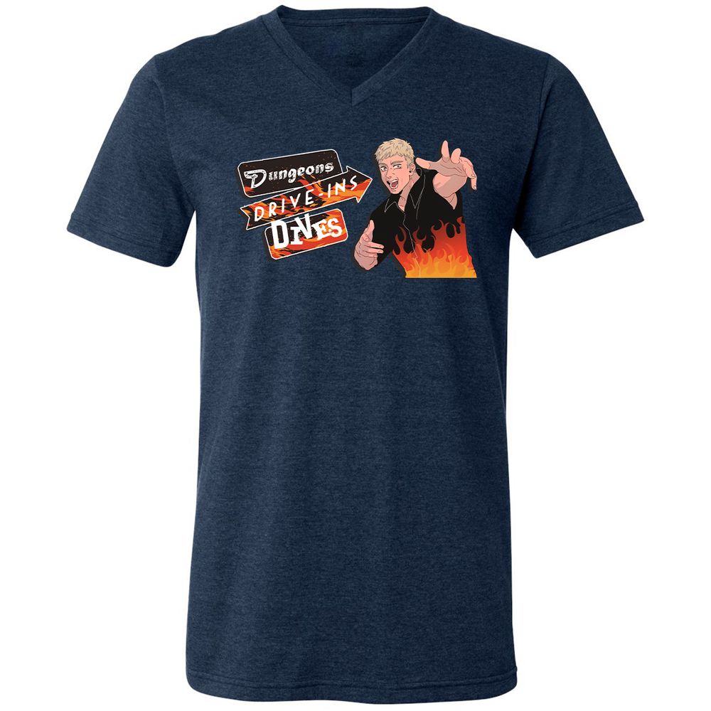 Unisex V-Neck T-Shirt - V1EP46GY - Heather Navy - 15