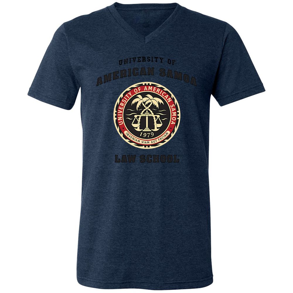 Unisex V-Neck T-Shirt - D454GW7G - Heather Navy - 15