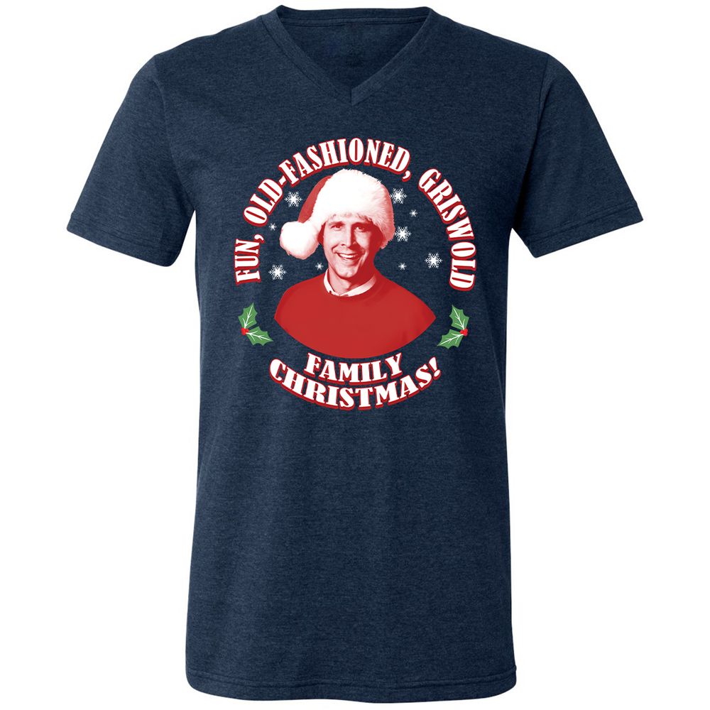 Unisex V-Neck T-Shirt - N6367TQD - Heather Navy - 15