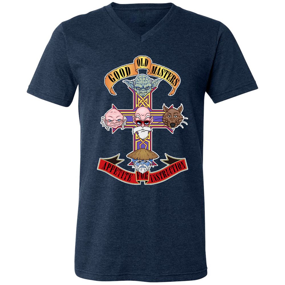 Unisex V-Neck T-Shirt - 25HNKFJU - Heather Navy - 15