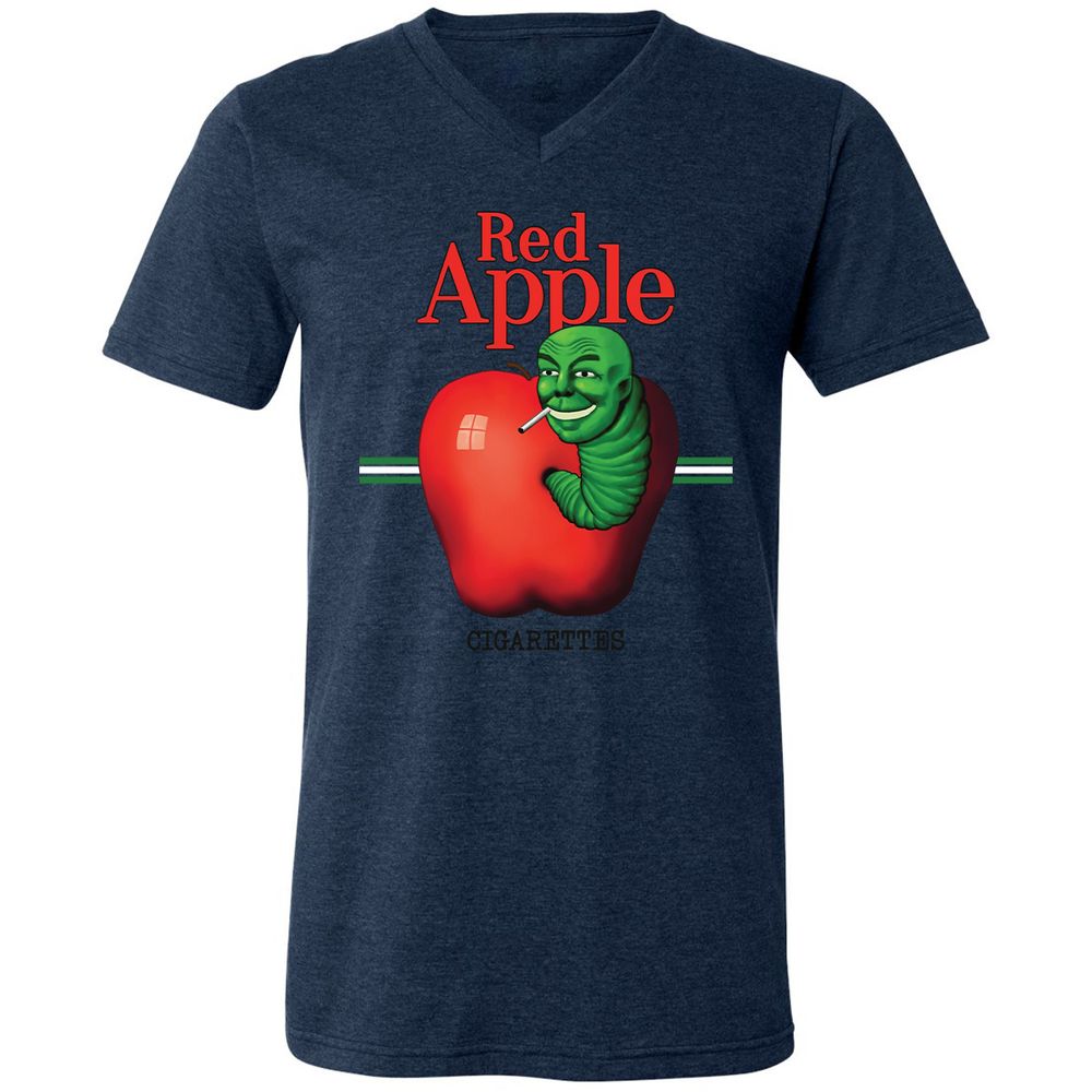 Unisex V-Neck T-Shirt - H1GKJLPJ - Heather Navy - 15
