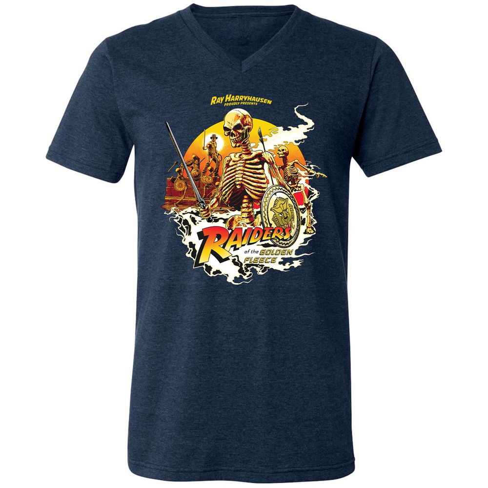 Unisex V-Neck T-Shirt - W55S8R8G - Heather Navy - 15